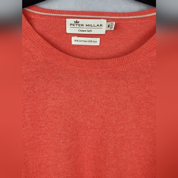 Peter Millar Men's M Crew neck Crown Soft Sweater Lightweight Cotton Silk - Picture 2 of 6